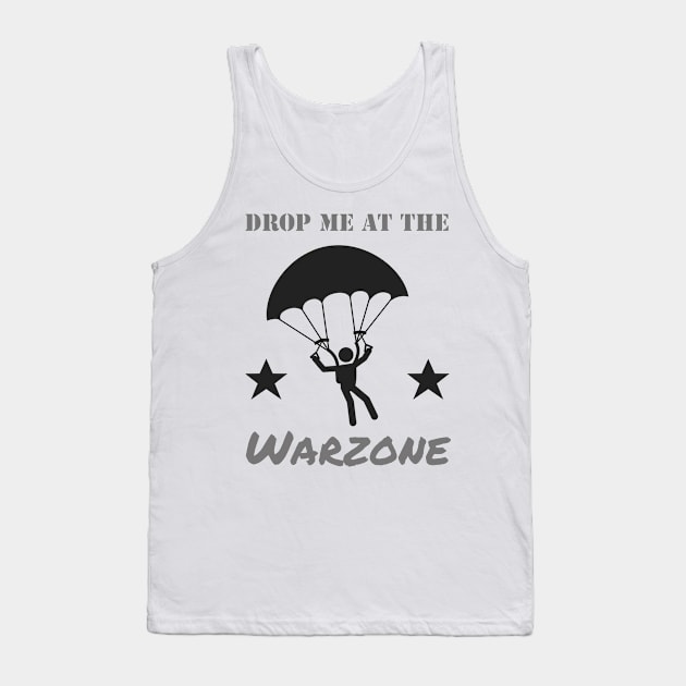 Gaming Warzone Parachute Skydive Gamer Tank Top by Foxxy Merch